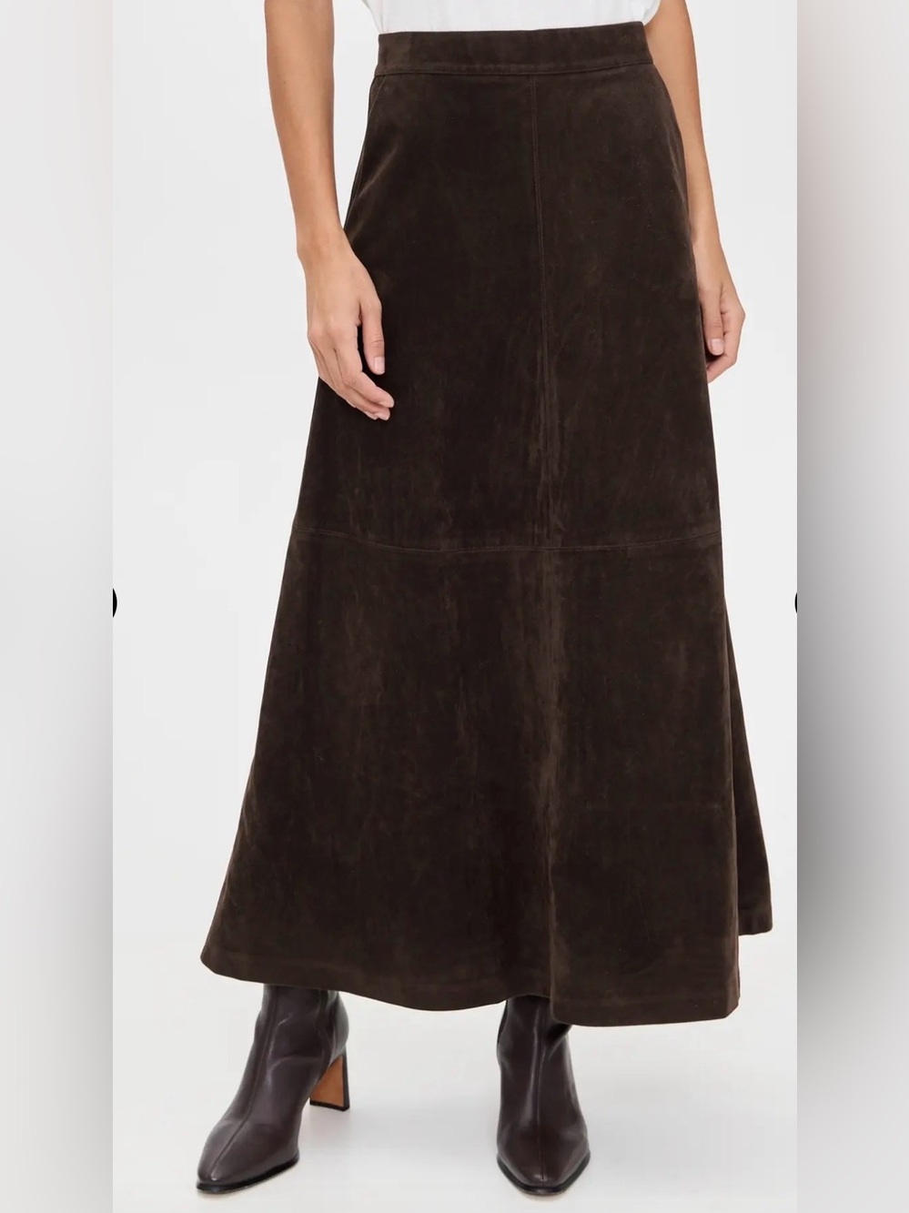 NWT Joe's Tavi Vegan Dark Chocolate Suede Maxi Skirt size 2